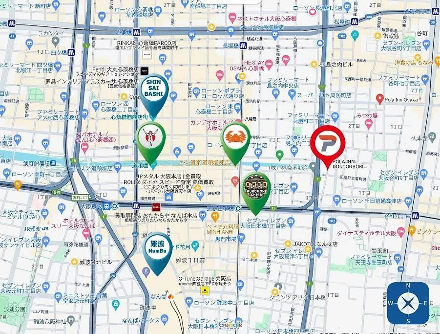 Pola Inn道頓堀店黒門市場道頓堀心斎橋徒歩エリアファミリー旅行最適 Osaka Japan
